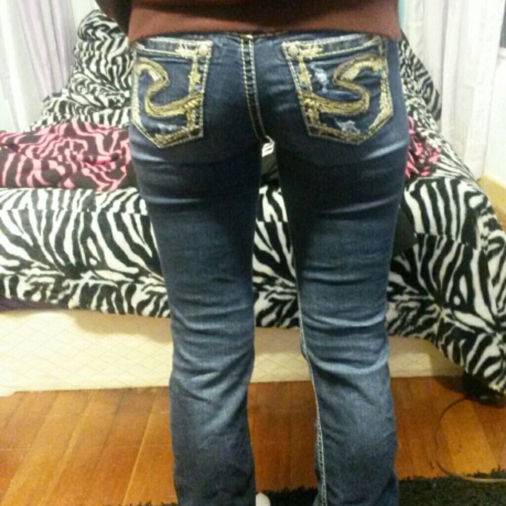 Suki Silver brand embellished jeans 29x33